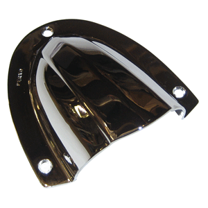 PERKO CLAM SHELL VENTILATOR, CHROME PLATED BRASS, 4" X 3-3/4"