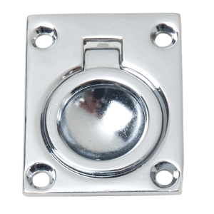 PERKO FLUSH RING PULL, CHROME PLATED ZINC