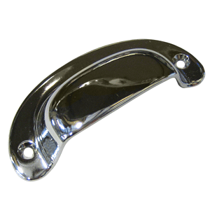 PERKO SURFACE MOUNT DRAWER PULL, CHROME PLATED ZINC