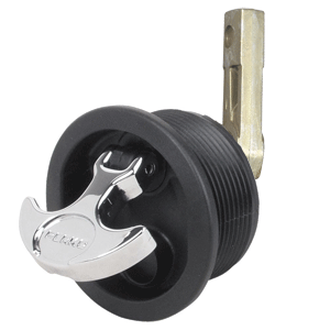 PERKO FLUSH MOUNT LATCH, STRAIGHT CAM BAR, 2.5" HOLE, BLACK