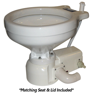RARITAN SEA ERA TOILET, HOUSEHOLD STYLE, FRESHWATER SOLENOID, STRAIGHT & 90-DEG DISCHARGE, SMART TOILET CONTROL, 12V