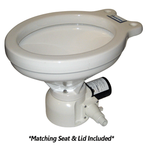 RARITAN SEA ERA TOILET, HOUSEHOLD STYLE, REMOTE INTAKE PUMP, STRAIGHT & 90-DEG DISCHARGE, SMART TOILET CONTROL, 12V