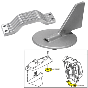 TECNOSEAL ANODE KIT W/HARDWARE, YAMAHA 150-200HP, MAGNESIUM