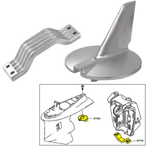TECNOSEAL ANODE KIT, YAMAHA 200-250 HP, MAGNESIUM