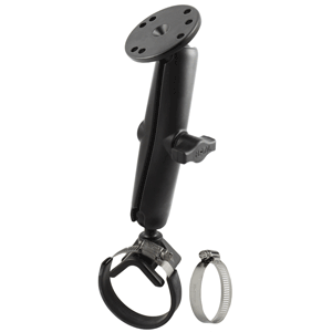 RAM MOUNT STRAP MOUNT W/LONG ARM & ROUND BASE