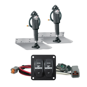 LENCO 12" X 12" STANDARD TRIM TAB KIT W/DOUBLE ROCKER SWITCH KIT