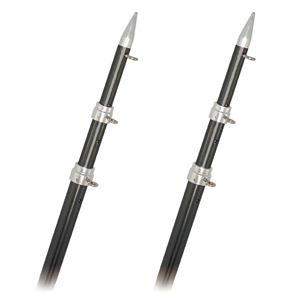RUPP TOP GUN OUTRIGGER POLES, TELESCOPIC, CARBON FIBER, 18'