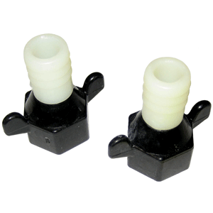 SHURFLO BY PENTAIR STRAIGHT FITTING WINGNUT SWIVEL, 1/2"-14NPT(F) X 5/8"BARB
