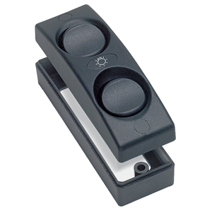 BEP CONTOUR 1100 SERIES DOUBLE INTERIOR SWITCH, ON/OFF, BLACK