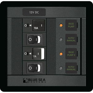 BLUE SEA 1522 360 PANEL DUAL BILGE PUMP CONTROL