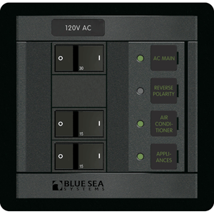 BLUE SEA 1214 120V AC MAIN + 2 POSITIONS
