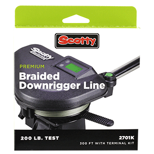 SCOTTY PREMIUM POWER BRAID DOWNRIGGER LINE, 300FT OF 200LB TEST