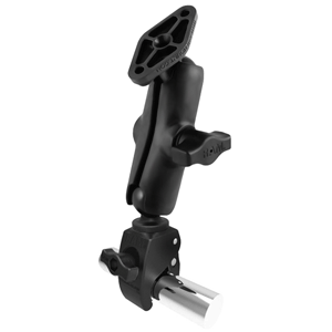 RAM MOUNT TOUGH-CLAW BASE W/DOUBLE SOCKET ARM & DIAMOND BASE ADAPTER