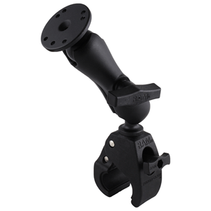RAM MOUNT MEDIUM TOUGH-CLAW BASE W/DOUBLE SOCKET ARM & 1.5" ROUND BASE ADAPTER