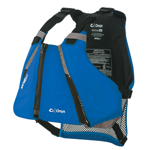 ONYX MOVEVENT CURVE PADDLE SPORTS LIFE VEST, M/L, BLUE