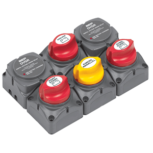 BEP BATTERY DISTRIBUTION CLUSTER F/TWIN OUTBOARD ENGINES W/THREE BATTERY BANKS