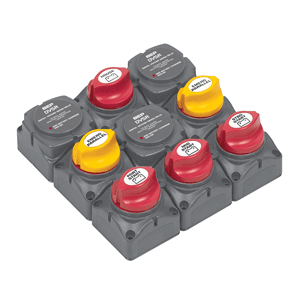 BEP BATTERY DISTRIBUTION CLUSTER F/TRIPLE OUTBOARD ENGINE W/FOUR BATTERY BANKS