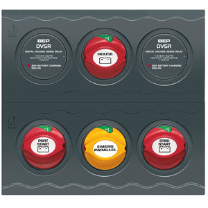 BEP BATTERY MANAGEMENT CONTOUR CONNECT PANEL F/TWIN ENGINES W/VSR'S