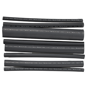 ANCOR ADHESIVE LINED HEAT SHRINK TUBING, ASSORTED 8-PACK, 6", 20-2/0 AWG, BLACK