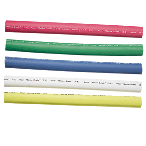 ANCOR ADHESIVE LINED HEAT SHRINK TUBING, 5-PACK, 6", 12 TO 8 AWG, ASSORTED COLORS