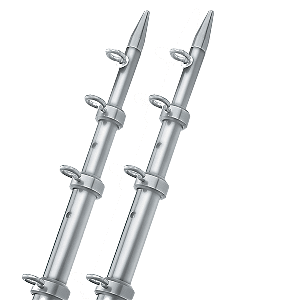 TACO 15' SILVER/SILVER OUTRIGGER POLES, 1-1/8" DIAMETER