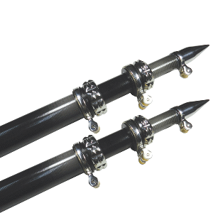 TACO 16' CARBON FIBER OUTRIGGER POLES, PAIR, BLACK