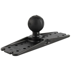 RAM MOUNT 11" X 3" RECTANGLE UNIVERSAL ELECTRONICS BASE W/2.25" BALL