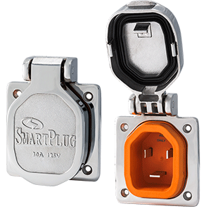 SMARTPLUG 30 AMP MALE INLET COVER, STAINLESS STEEL