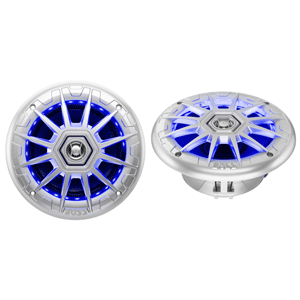 BOSS AUDIO 6.5" MRGB65S SPEAKERS W/RGB LIGHTING, SILVER, 200W