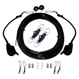 RUPP SINGLE RIGGING KIT W/LOK-UPS & NOK-OUTS, 160' BLACK MONO
