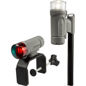 ATTWOOD CLAMP-ON PORTABLE LED LIGHT KIT, MARINE GRAY