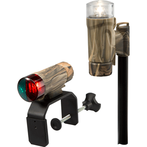 ATTWOOD CLAMP-ON PORTABLE LED LIGHT KIT, REALTREE MAX-4 CAMO