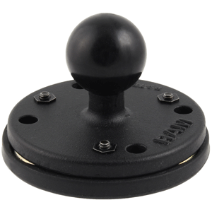 RAM MOUNT TRIPLE MAGNETIC 2.5" ROUND BASE W/1" BALL