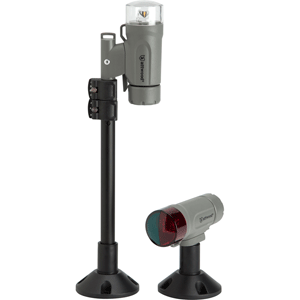 ATTWOOD PADDLESPORT PORTABLE NAVIGATION LIGHT KIT, SCREW DOWN OR ADHESIVE PAD, GRAY