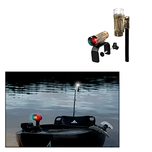 ATTWOOD PADDLESPORT PORTABLE NAVIGATION LIGHT KIT, C-CLAMP, SCREW DOWN OR ADHESIVE PAD, REALTREE MAX-4 CAMO