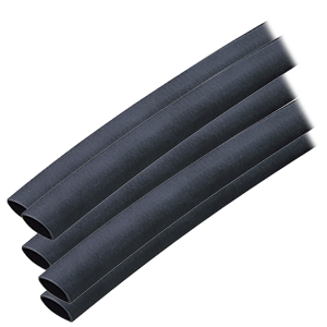 ANCOR ADHESIVE LINED HEAT SHRINK TUBING (ALT), 3/8" X 12", 5-PACK, BLACK