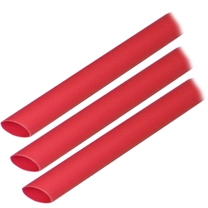 ANCOR ADHESIVE LINED HEAT SHRINK TUBING (ALT), 3/8" X 3", 3-PACK, RED