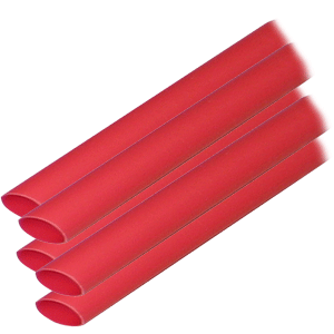 ANCOR ADHESIVE LINED HEAT SHRINK TUBING (ALT), 3/8" X 12", 5-PACK, RED