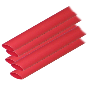 ANCOR ADHESIVE LINED HEAT SHRINK TUBING (ALT), 1/2" X 12", 5-PACK, RED
