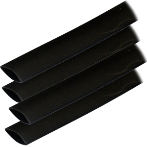 ANCOR ADHESIVE LINED HEAT SHRINK TUBING (ALT), 3/4" X 6", 4-PACK, BLACK