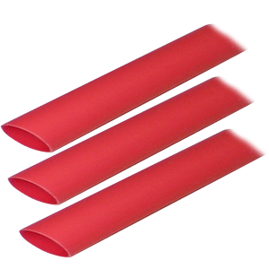 ANCOR ADHESIVE LINED HEAT SHRINK TUBING (ALT), 3/4" X 3", 3-PACK, RED