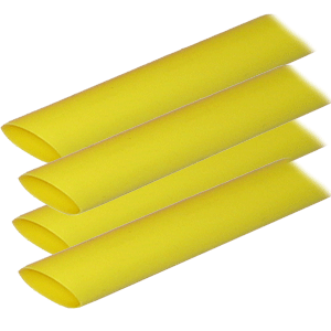 ANCOR ADHESIVE LINED HEAT SHRINK TUBING (ALT), 3/4" X 12", 4-PACK, YELLOW