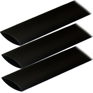 ANCOR ADHESIVE LINED HEAT SHRINK TUBING (ALT), 1" X 3", 3-PACK, BLACK