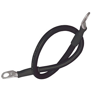 ANCOR BATTERY CABLE ASSEMBLY, 2 AWG (34MM2) WIRE, 5/16" (7.93MM) STUD, BLACK, 18" (45.7CM)