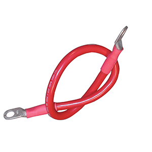 ANCOR BATTERY CABLE ASSEMBLY, 2 AWG (34MM2) WIRE, 3/8" (9.5MM) STUD, RED, 18" (45.7CM)