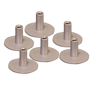 WELD MOUNT STAINLESS STEEL STANDOFF 1.25" BASE 1/4" X 20 THREAD .75  TALL, 6-PACK