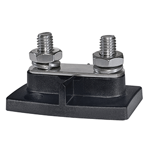 BLUE SEA 2020 POWERBAR DUAL BUSBAR, TWO 3/8"-16 STUDS