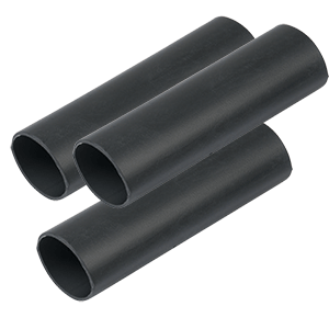 ANCOR HEAVY WALL HEAT SHRINK TUBING, 3/4" X 3", 3-PACK, BLACK