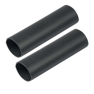 ANCOR HEAVY WALL HEAT SHRINK TUBING, 1" X 12", 2-PACK, BLACK