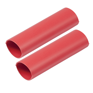 ANCOR HEAVY WALL HEAT SHRINK TUBING, 1" X 12", 2-PACK, RED